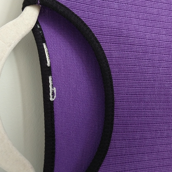 Vintage 80's Retro Purple, Pink, & Turquoise With Black Trim Color-Block Sweater - Picture 7 of 8